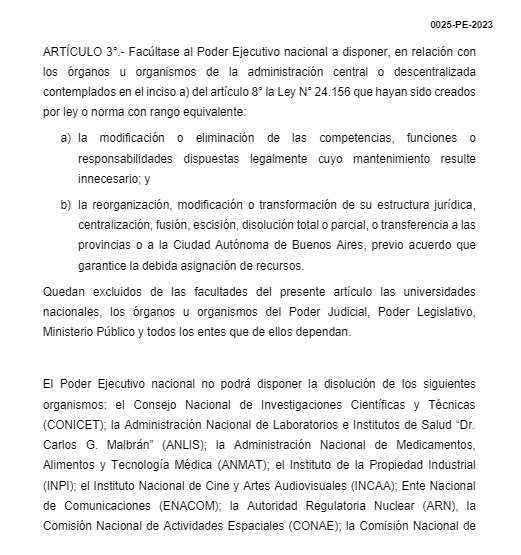 DiegoLamas1's tweet photo. La ley bases está en los medios. El artículo 3 que acá copio pone en riesgo a todo el sistema científico-tecnológico! Espero que lxs @DiputadosAR como @rodrigodeloredo @juliocobos @martintetaz @martinyeza @randazzof @Stolbizer @slospennato @MiguelPichetto voten #NoALaLeyDeBases ! https://t.co/NR1xn3aez1