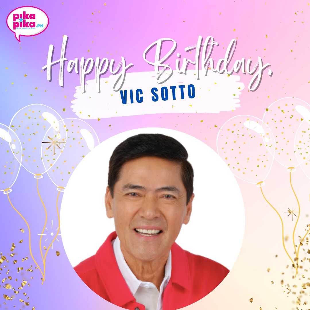 Happy birthday, Bossing Vic Sotto! May your special day be filled with love and cheers. 🥳🎂 #VicSotto #PikArtistDay