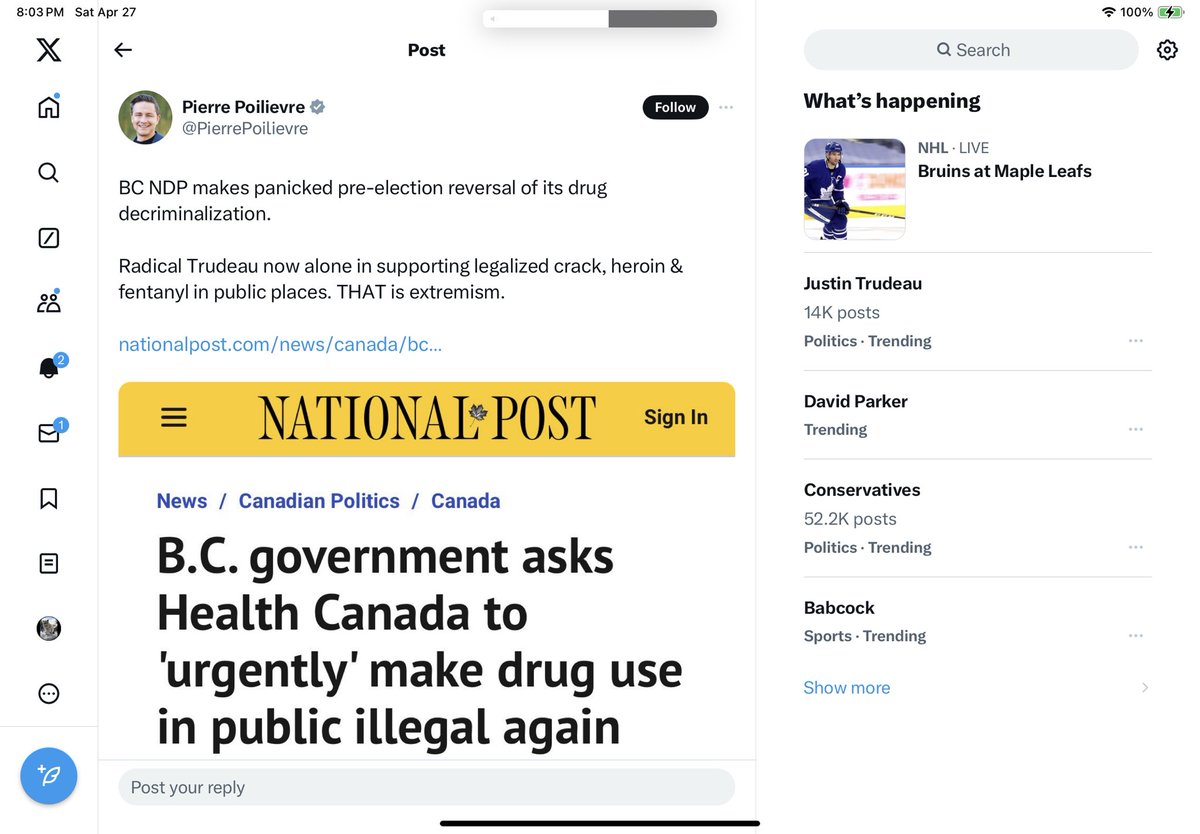 Pierre is lying again. He seems rather panicked after his bizarre , unhinged display with his Diagolon buds. BC has NOT stopped the decriminalized drug program. It has made it illegal to use drugs in public spaces. And nothing to do with PM. I hope #cdnmedia take stock of this