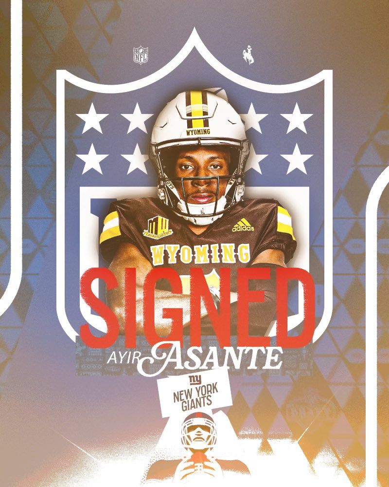 New York bound. @AyirAsante road in the NFL starts now signing with the @Giants #RideForTheBrand X #PokesInThePros