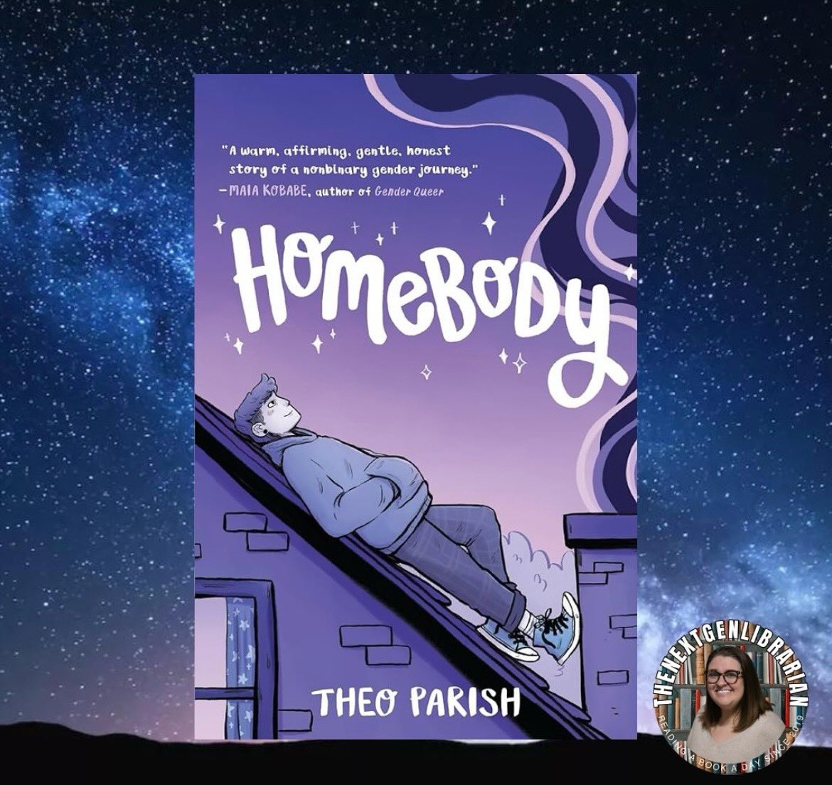 An amazing new #YA #graphicmemoir about being #trans & #nonbinary from @theoblue_jpg amzn.to/49Rgtxz The #audiobook was PHENOMENAL! #librarytwitter #librarian #booktwitter #librarians