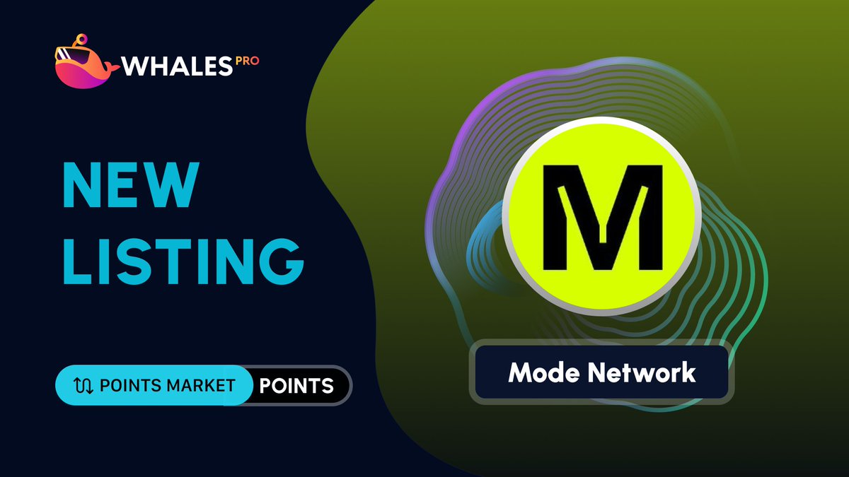 Points Market listings: @modenetwork Trade Mode Points now on Whales Market:  https://t.co/zf2LNlegi3