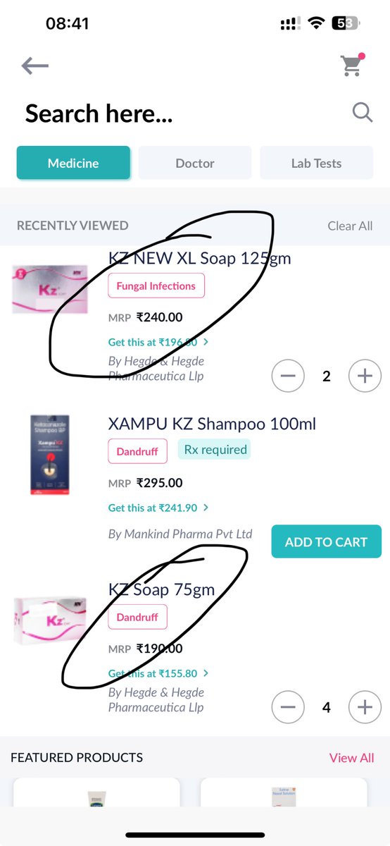 Dear @NetMeds @1mgOfficial @IMAIndiaOrg @RNTata2000 @_IshaAmbanis 

Same Soap is showing for different skin treatments.

Pls clarify.

This soap is for FUNGAL INFECTION or DANDRUFF ?

Same soap with different SKU(Pack Sizes)?
