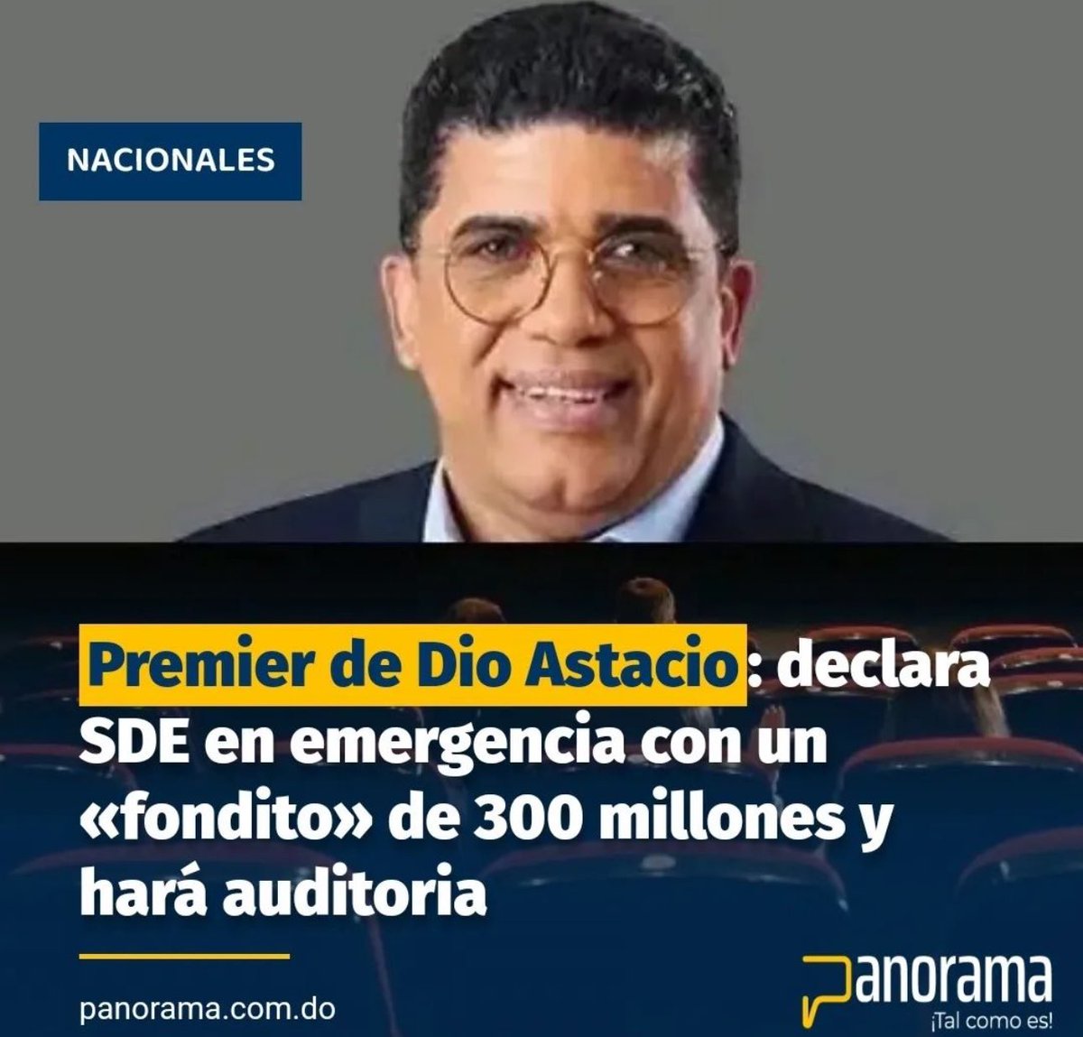 Dío Astacio declara SDE en emergencia con “FONDITO” de 300 millones y hará auditoría. 
¿Se embromó Manuel Jiménez ?

¿Qué dice el pueblo?