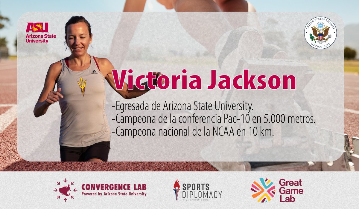 🤔¿Te imaginas un futuro deportivo más inclusivo? Conoce la visión de @historyrunner como historiadora y profesora de @ASU_SHPRS.👩‍🏫 ¡Te esperamos mañana en nuestro #ConvergenceLab gratuito en @PincheGringoBBQ, CDMX!🙌 @USEmbassyMEX @CuadranteRP Registro👉 ow.ly/avau50R8WcN