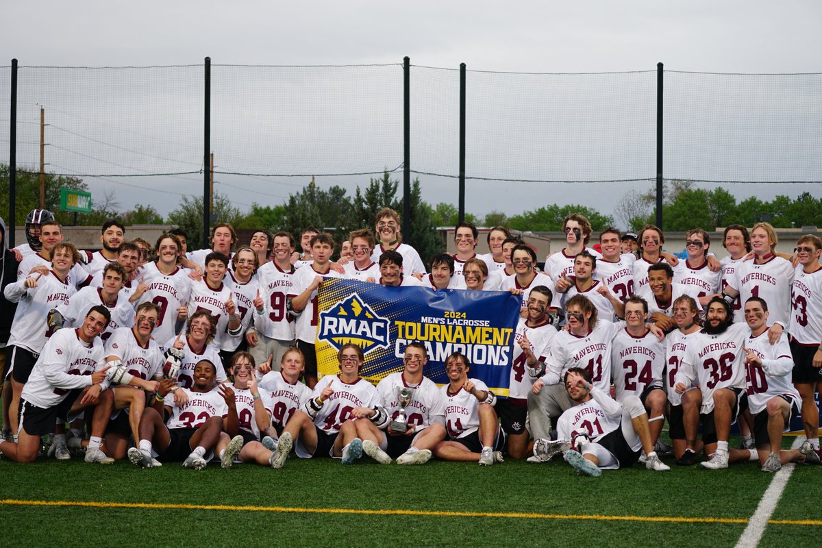 What's better than two RMAC Tournament championships in a row? Three RMAC Tournament championships in a row. 

After a tremendous fight with @cuigoldeneagles, @COMesa_MLax are the RMAC CHAMPIONS with a 13-12 overtime win in the title game.