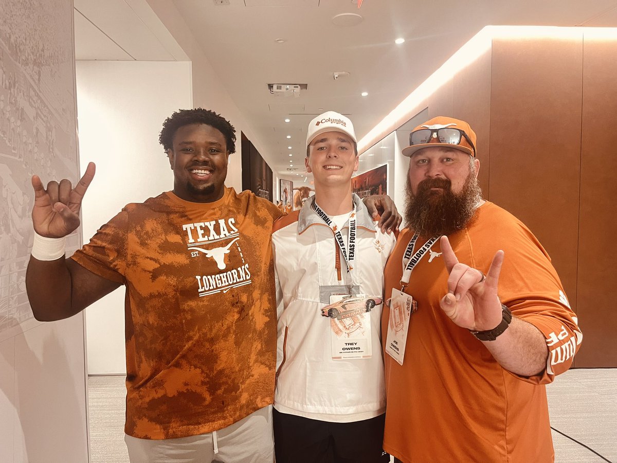 A great day to be a @TexasFootball Longhorn! 11 drafted including Cypress’ own @Christo24AHFC He played at @CyWoodsFB212 and was a 4-year starter for the Horns. He’s headed to the @AZCardinals Just wish I could have coached this giant human! #GATA