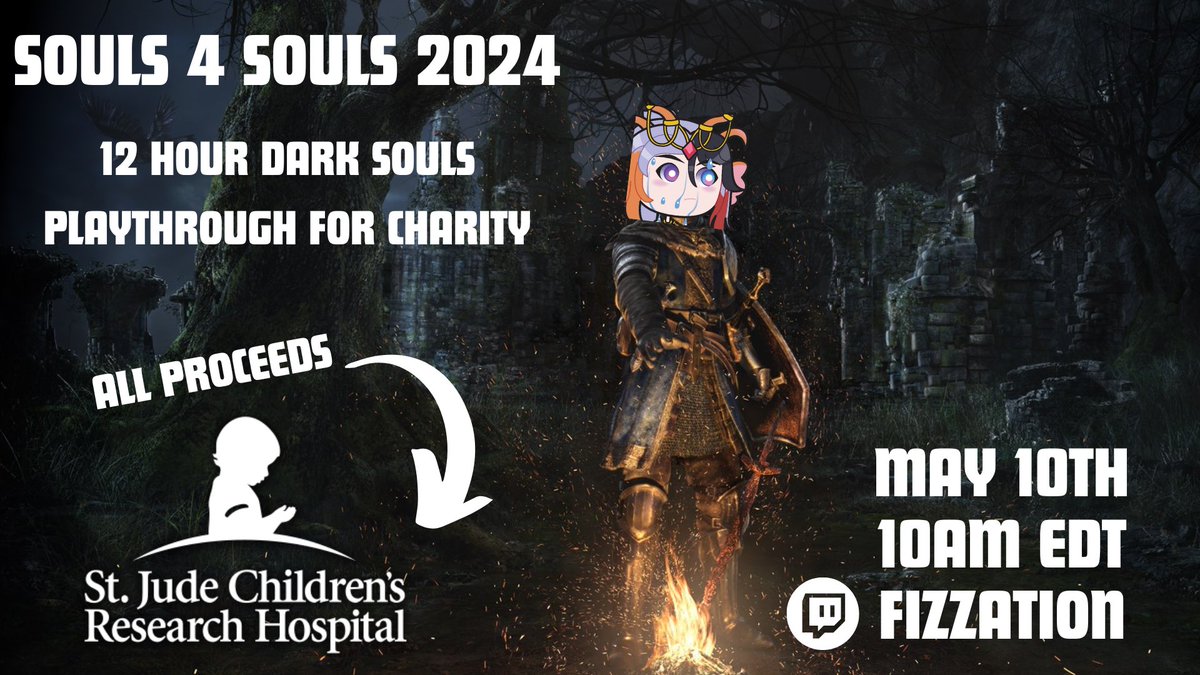 🚨CORRECTION ON THE DATE 🚨

✨✨Souls4Souls will take place on Friday May 10th @ 10AM EDT ✨✨

Please help spread the word and support the cause if you’re able! 🙏

#vtubers #vtuber #charitystream #VtuberSupport