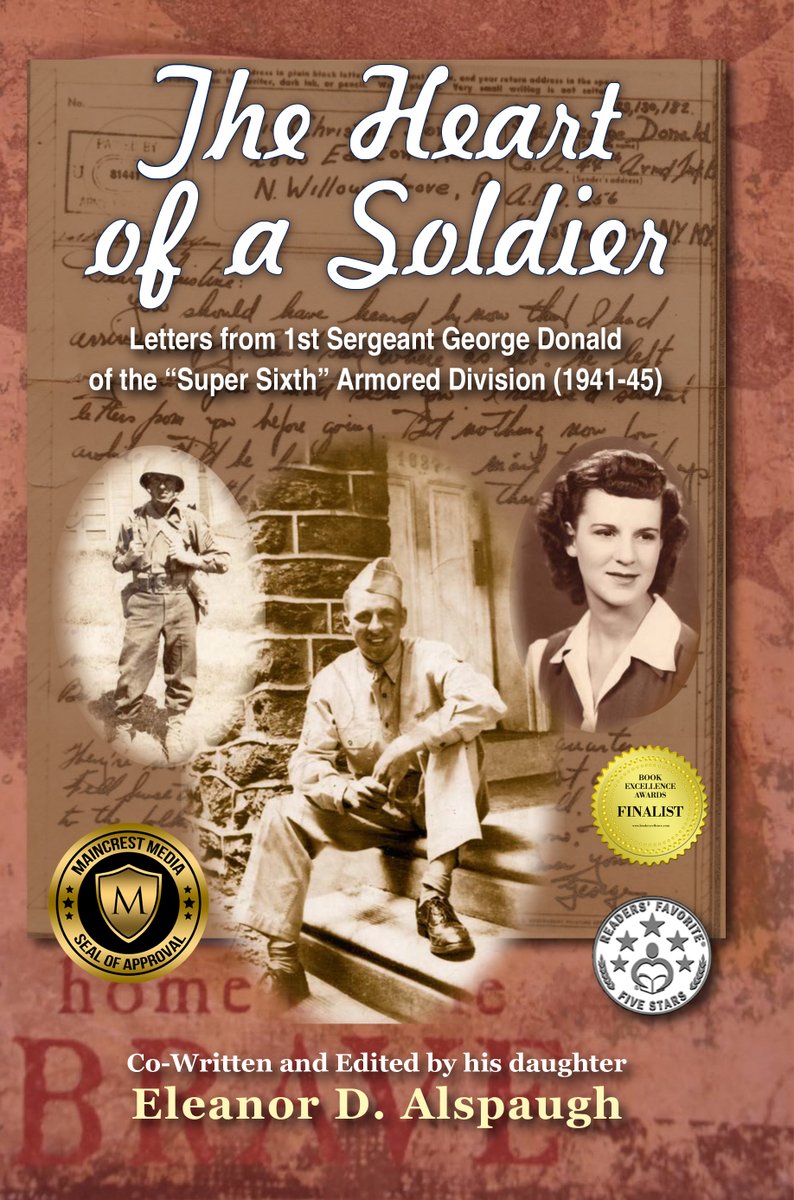 The Heart of a Soldier, honored to receive a #BookAward, from Book Excellence in their #Military category! Review stated 'The Heart of a Soldier is an astonishing artifact of otherwise lost history; author Eleanor D. Alspaugh, promises and delivers an invaluable perspective.'