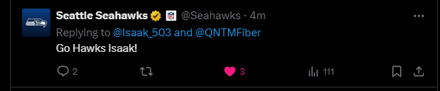 Wow I actually got a response!!!!!!! 

GoHawks!!!!!!💙💚

#Seahawks 

@Seahawks
