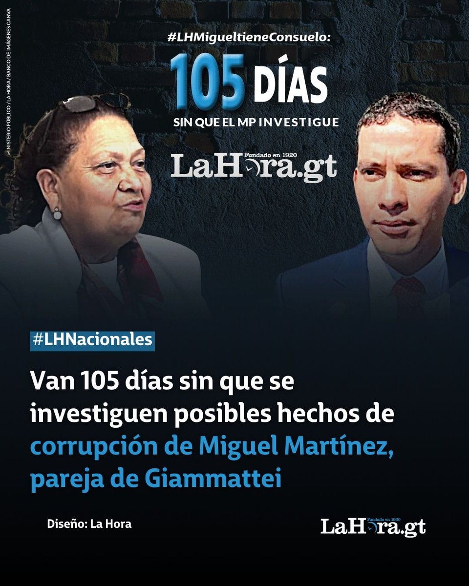 #LHNacionales |🕵️‍♂️ Van 105 días sin noticias sobre investigaciones a expresidente Giammattei y Miguel Martínez. Más detalles aquí 👉 lnk.bio/s/d85d3