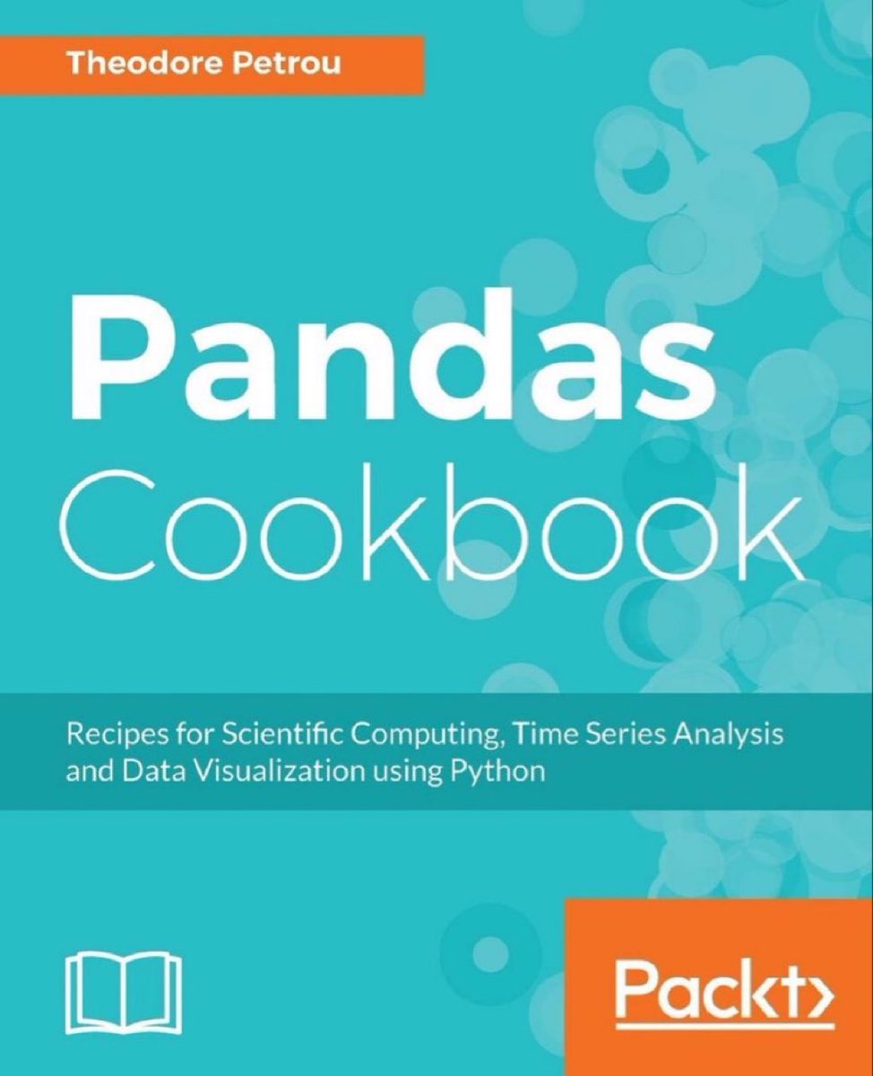 532-page #Python #coding book by @TedPetrou >> 'Pandas Cookbook: Recipes for Scientific Computing, #TimeSeries Analysis, and Data Visualization' at amzn.to/3KOQP1v
—————
#100DaysOfCode #DataScience #DataScientists #DataViz #MachineLearning #ComputationalScience