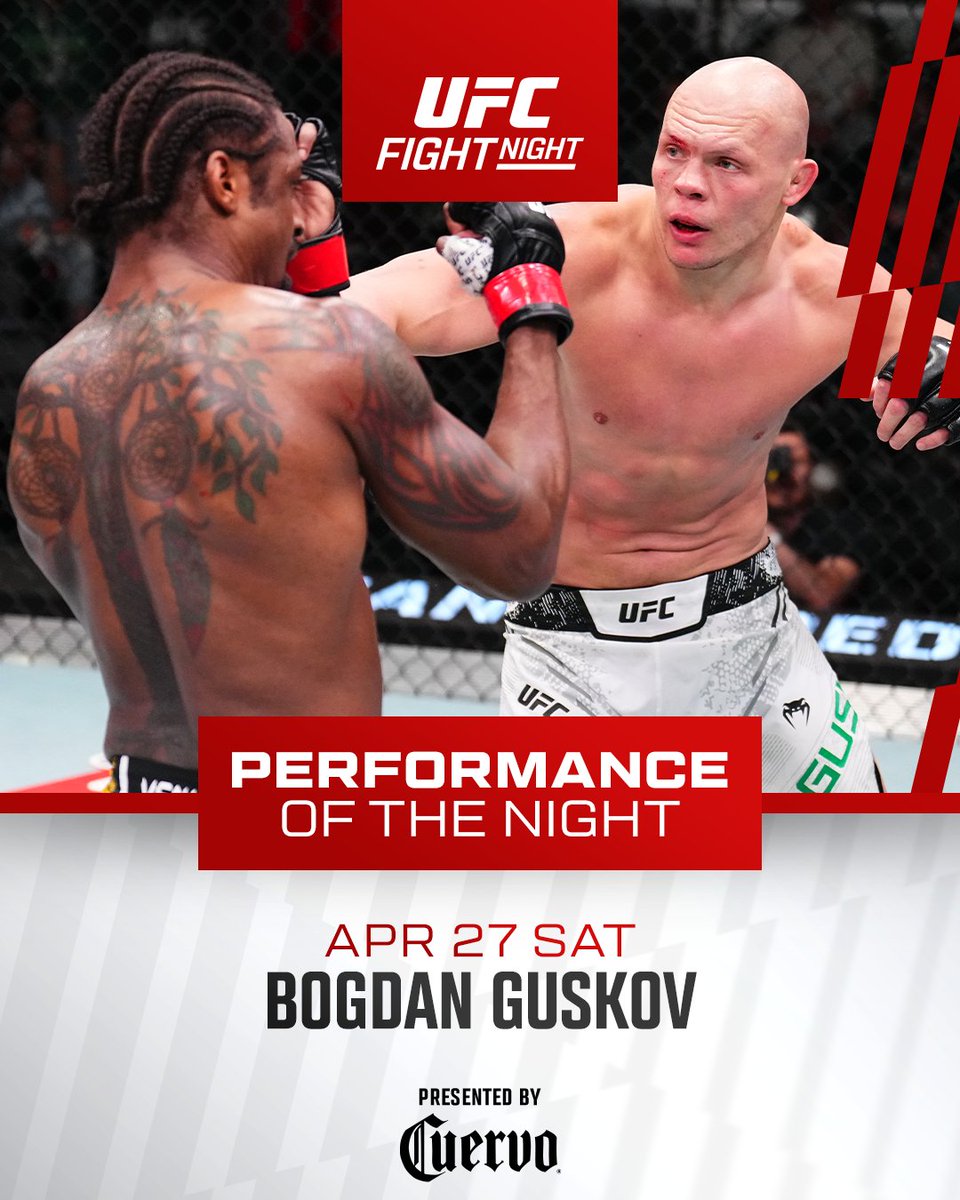 #UFCVegas91 2'ci döyüşündə, Bogdan Guskov 3'cü raundda Ryan Spann tko edərək yarıağır cəkidə reytinqə girmiş olur