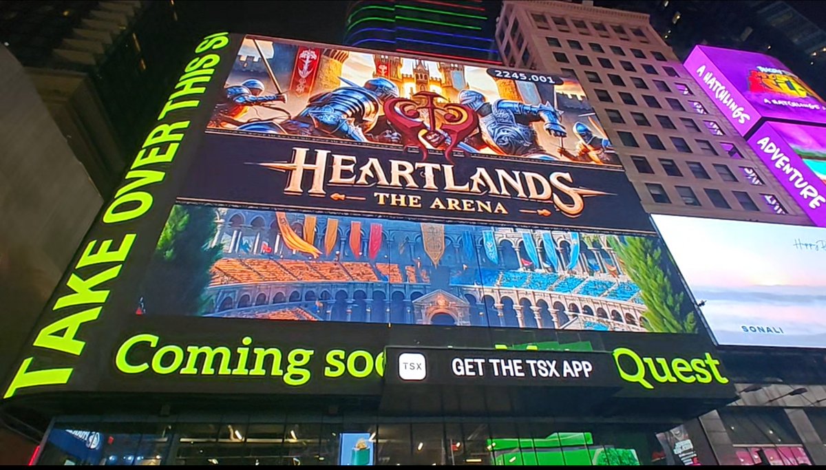 Important announcement by me and my team tonight on a billboard in times square.