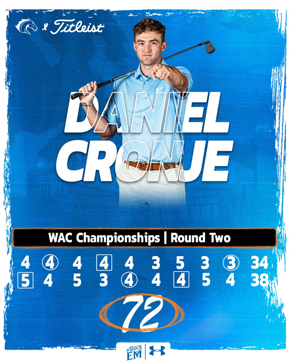 Cronje is absolutely 𝘂𝗻𝗿𝗲𝗮𝗹 🤯 That’s back-to-back rounds of par or better at the @WACsports Championship 🔥 AND he leads the pack at -4 for the tourney! #BuckEm🐎