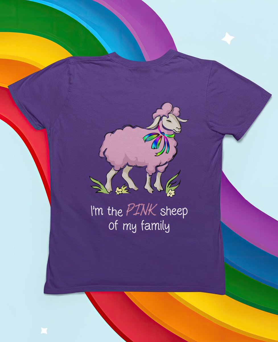 Nothing says #Fabulous like a #PinkSheep with a #rainbow bow. This t-shirt is a must-have for anyone who wants to express their #LGBTQ #Pride or show ally support. It’s also a great gift idea for your #Queer friends and #ChosenFamily. Shop now at etsy.me/3GTt1J7