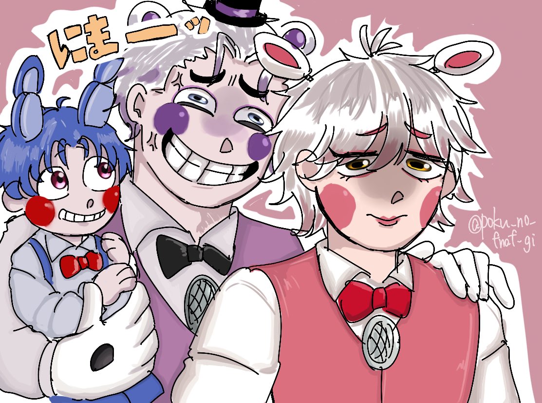 SMILE!!!!!
#fnaf #fnaffanart #funtimefreddy #funtimefoxy #fnaf擬人化
 #sisterlocation