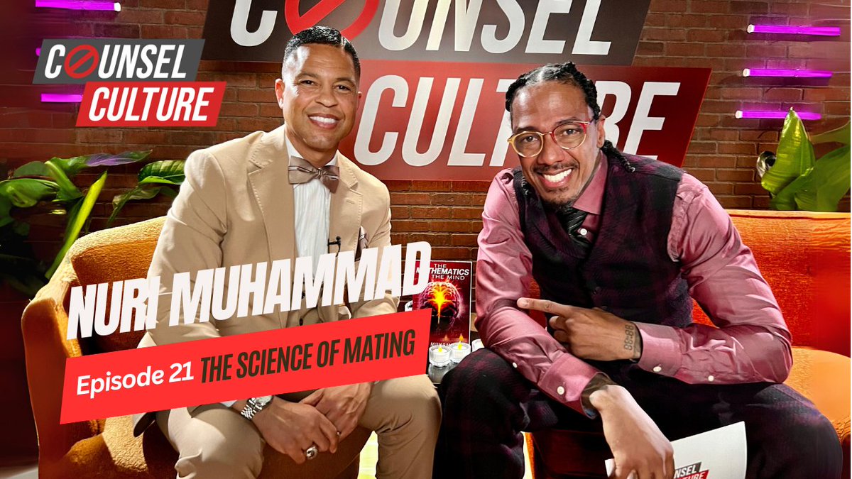 #CounselCulture Episode 21: 'The Science Of Mating' featuring Nuri Muhammad is streaming now on all podcast platforms & YouTube! @BrotherNuri @counselculture_ #CounselCulture Watch & Subscribe: youtu.be/FV764HpmndE?si…