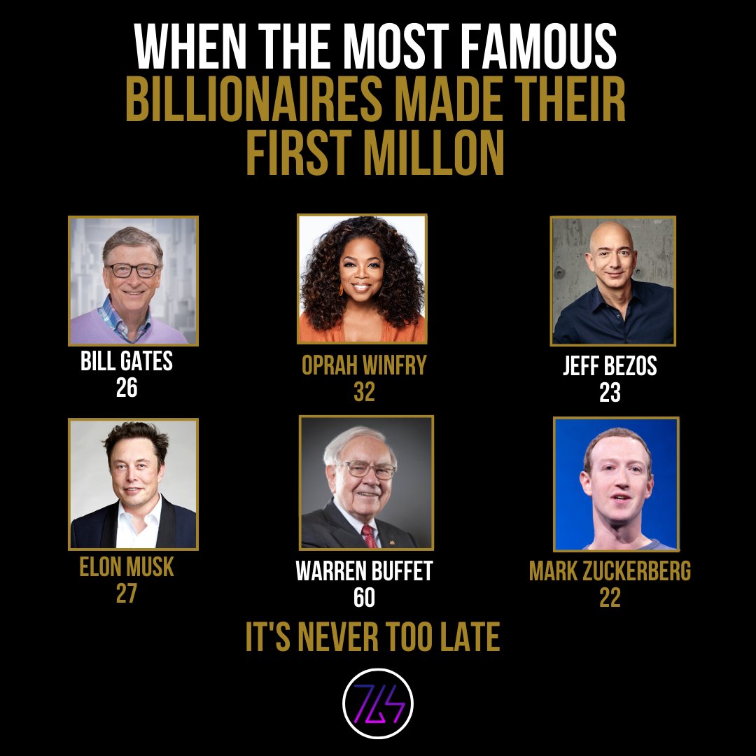 One small step for man, one giant leap for their wallets: How the wealthiest people in the world first hit their million-dollar milestone. ???? #firstmillion #billionairemindset #successstory