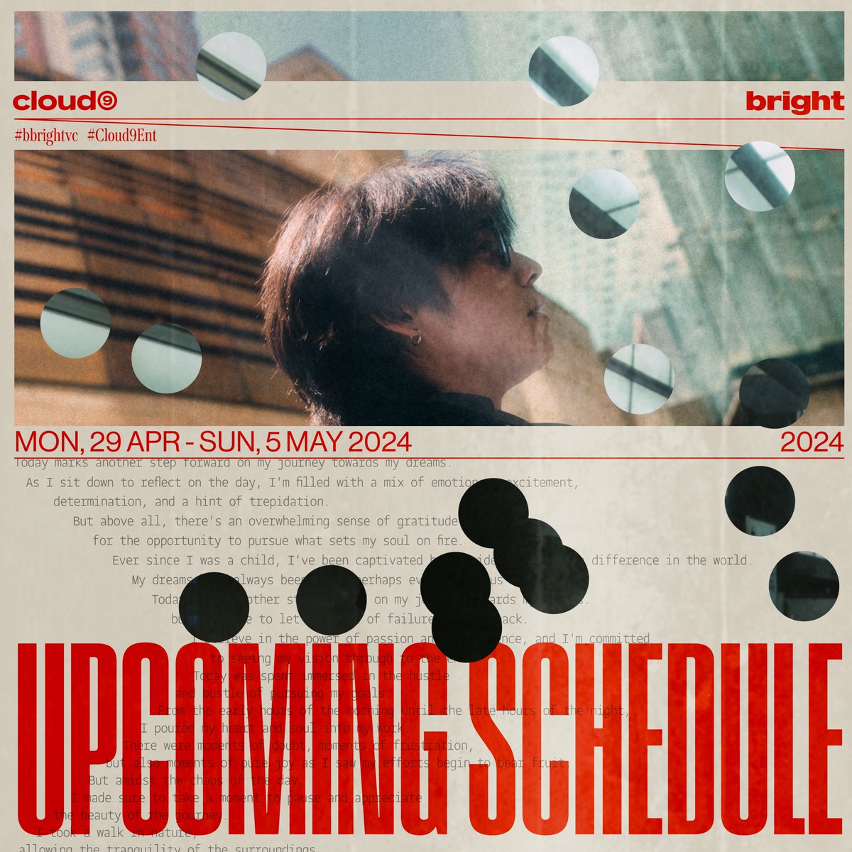 BRIGHT's SCHEDULE 29 APR - 5 MAY 2024 #BRIGHTsSchedule #bbrightvc #Cloud9Ent