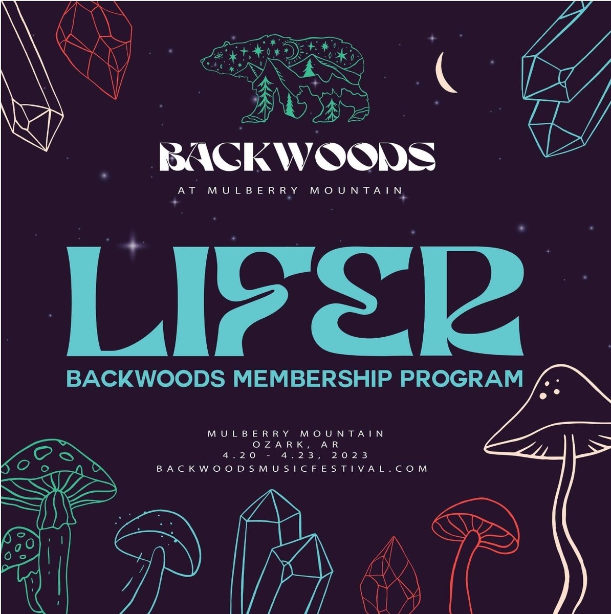 Attend Backwoods for LIFE in the Backwoods Lifer Program for only $19.99/mo!  #backwoodsmf #musicfestivals #backwoods2024 backwoodsmusicfestival.com/backwoods-lifer