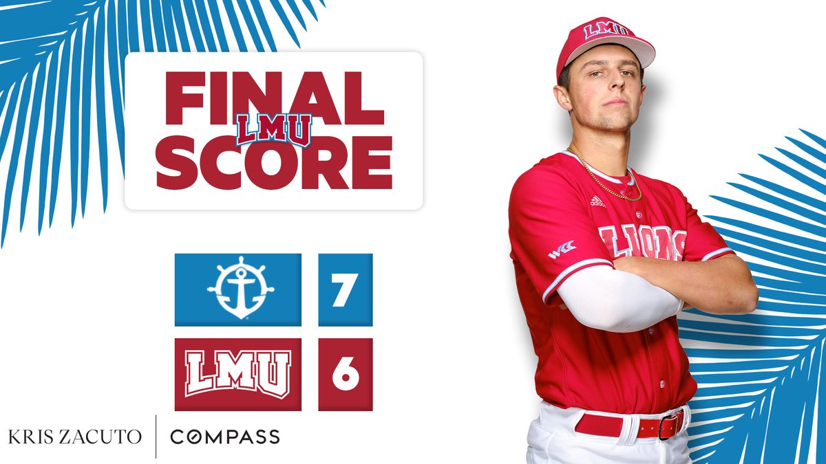 The rally comes up short but on the bright side, the 2024 Lions are in the record books at LMU! With Grant Weiss's HBP in the 7th inning, the Lions have tied the school record for HBPs in a season 🫡 #RestoreTheRoar