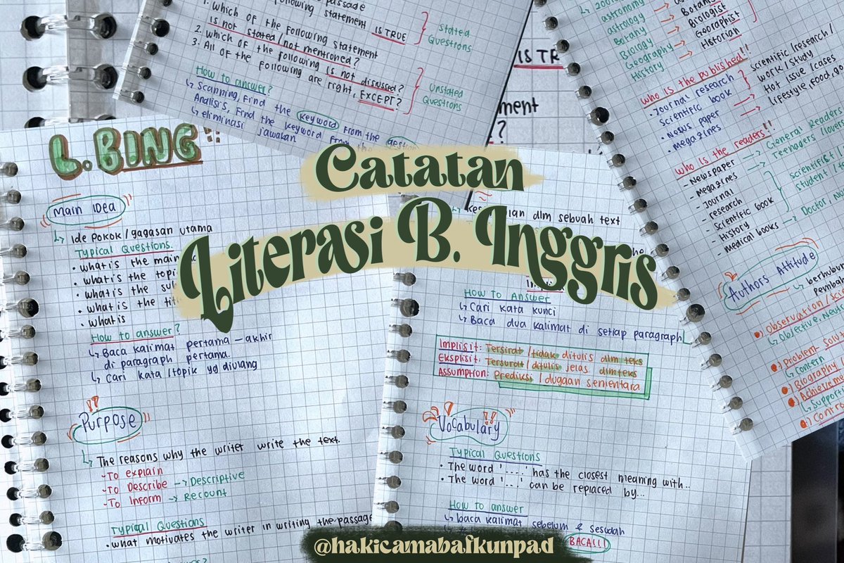 CATATAN LITERASI B.INGGRIS🇬🇧📚‼️ haii guys ini ya catatannya,sorry kalau misalkan ada yg salah,btw ini aku sumbernya dri tempat les sama beberapa dari @doctorsissy yaaa,semoga berguna all🙌🏻🙌🏻