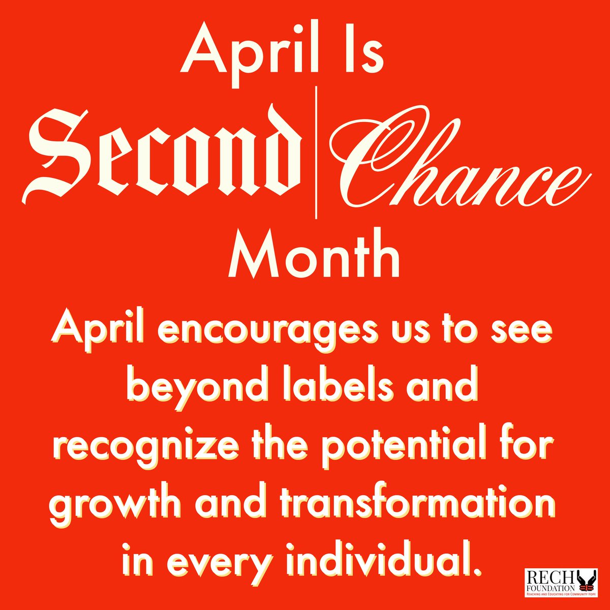 April encourages us to see beyond labels and recognize the potential for growth & transformation in every individual #secondchances #SecondChanceMonth #potential #transformation #rehabilitation #reentry #reintegration #helpinthehouse #solutionist #iamaningredient #JusticeGeneral