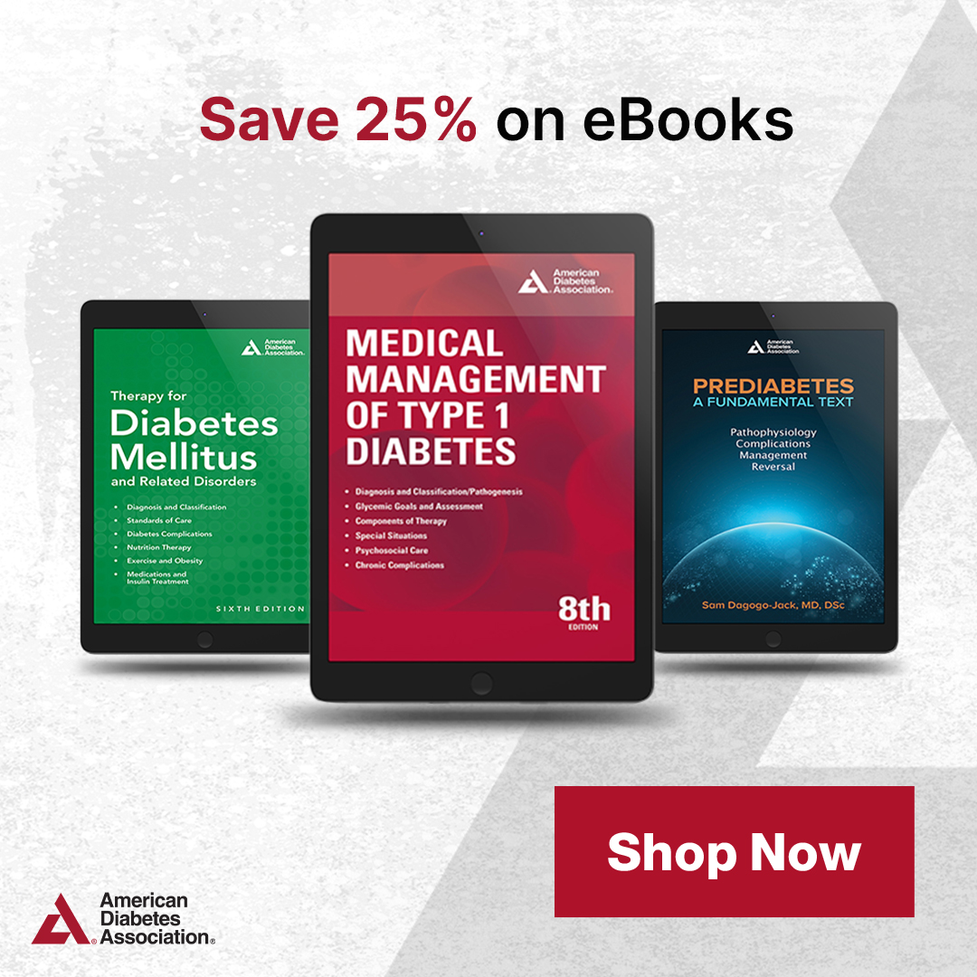📚 Limited time offer! Get 25% off all e-books at American Diabetes Association®. Use code EBOOK25 at checkout. Don’t miss out—offer ends May 31, 2024. shopdiabetes.org/collections/pr…