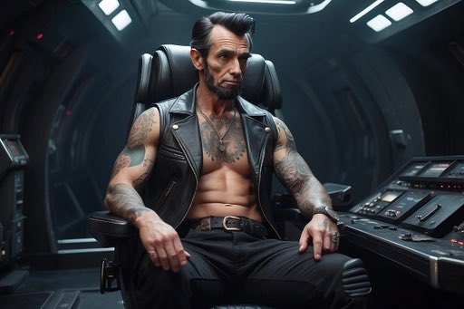 QT your tattoo art
#Leonardoai 

Abraham Lincoln, starship captain!