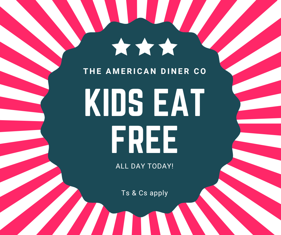 AmericanDinerCo's tweet photo. 🎉 Extra day, extra special! Kids Eat Free today at #TheAmericanDinerCo! Book a booth for your family and chill out this long weekend. 🍔🍟 Get your free kids meal with any combo or platter purchase. Book now ➡️ https://t.co/GJ5jiXjE6d #LongWeekend #FamilyFun https://t.co/QN2LJ87Xx9