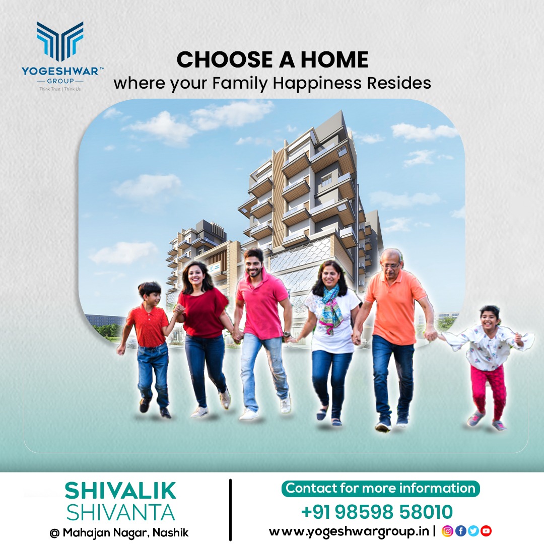 Discover the essence of bliss with Yogeshwar Group! Find your family's dream home where happiness flourishes. Let every moment be a cherished memory in a space filled with love and joy. Choose a home where your family's happiness resides.

#yogeshwargroup #shivalik #Nashik