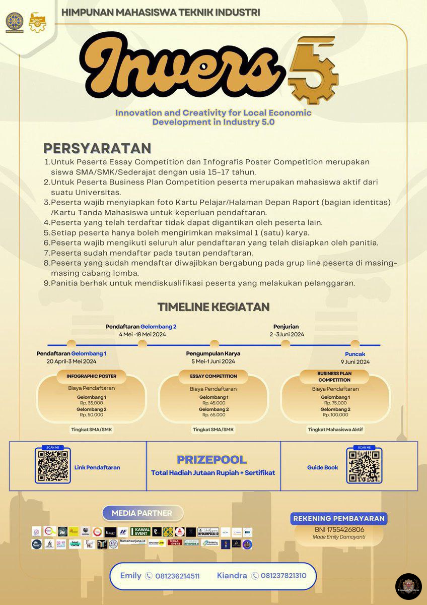 unudmenfess's tweet photo. !promosi HAII‼️‼️ ayo ikutttt, lomba tingkat nasional lohhhhh😋😋, hadiahnya cukup membantu bayar uktt, YUKKK🤩, yg mau tanya tanya boleh reply yaa https://t.co/STXbvge3gb