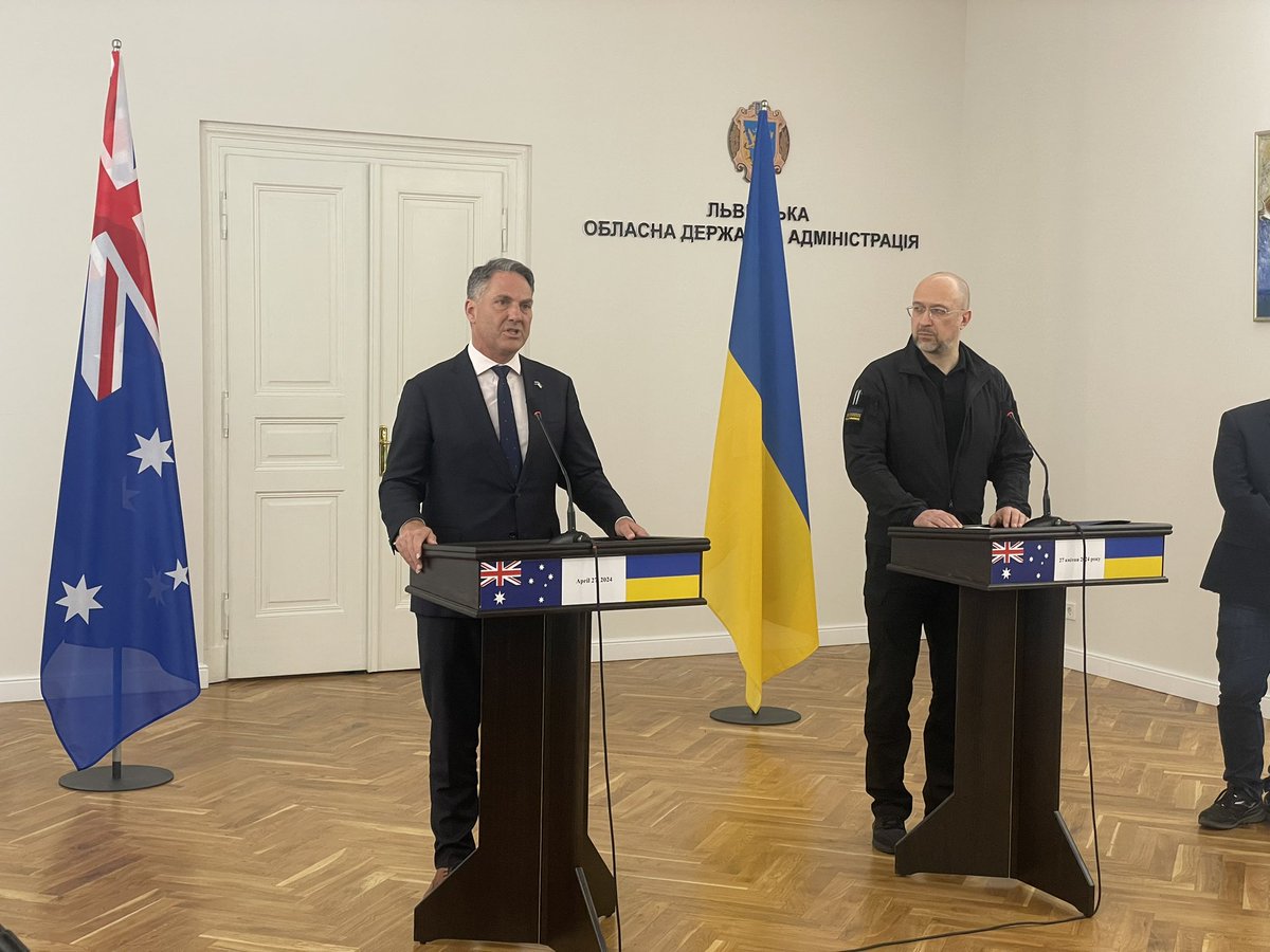 Good to be back in Ukraine as @RichardMarlesMP announces another $100m in aid. But no movement yet on our still-shut Kyiv embassy. Details from Lviv on @SBSNews tonight.
