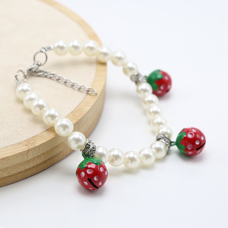 Add a Touch of Elegance to Your Pet's Style with Our Imitation Pearl Pet Necklace 
Elevate your pet's wardrobe with this charming imitation pearl necklace featuring a cute strawberry bell. Perfect for photo shoots, special occasions, or just a day out
#PetFashion #PetAccessories