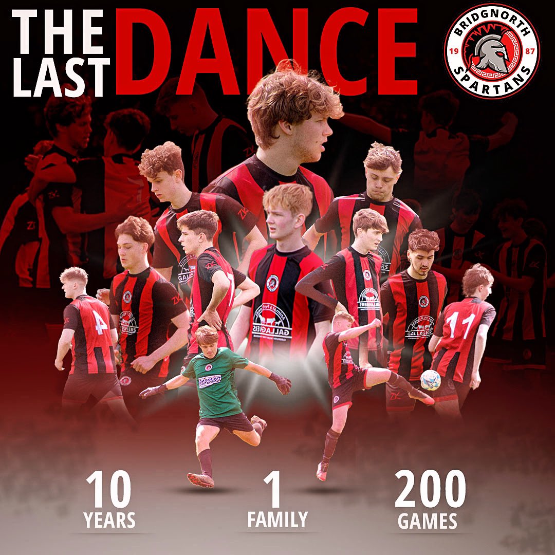 🖤Sunday the 28th of April marks an emotional farewell to our under 18s team as they take on Morda in their final league game together! ❤️After an incredible journey spanning 10 years, countless memories, and around 200 games together, it’s time to bid farewell 🖤❤️🤍⚽️
