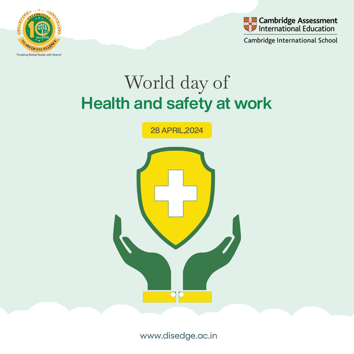 Safety first, always!  

On World Day for Safety and Health at Work, we recommend creating a safe and healthy work environment for everyone.

#DISEdge #WorldWHSDay2024 #SafeDay2024 #IWMD2024 #healthandsafety #safety #Health
