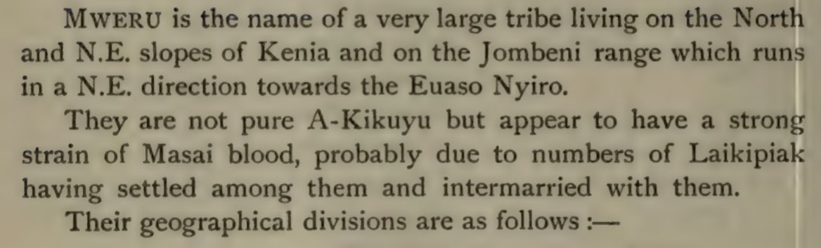 Notes on the Meru People (Merus are basically Kikuyus but a little bit different from Kikuyus the excerpt talks about Merus admixture with ethnic groups such as Maasai, Samburu, & The Borana Oromo) The Meru are also related to the Embu, & Kamba peoples an EA bantu tribe
