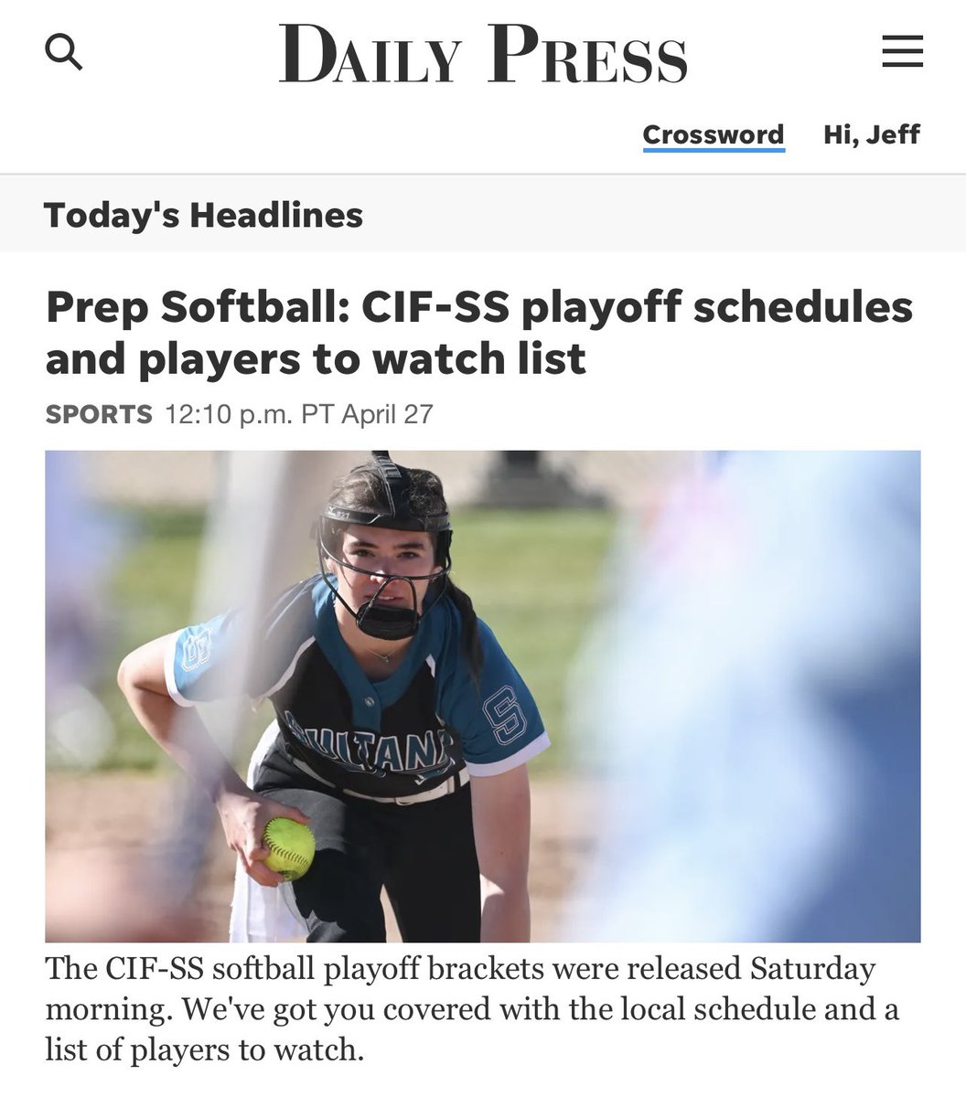 I made the “players to watch” list for the playoffs by our local paper! Thank you! 

@VVDailyPress
@J0seQuintero 

#Senior
#SeniorYear
#Softball
#HighSchool
#HighSchoolSoftball
#CrossValleyLeague
#League
#Playoffs
#LastDance