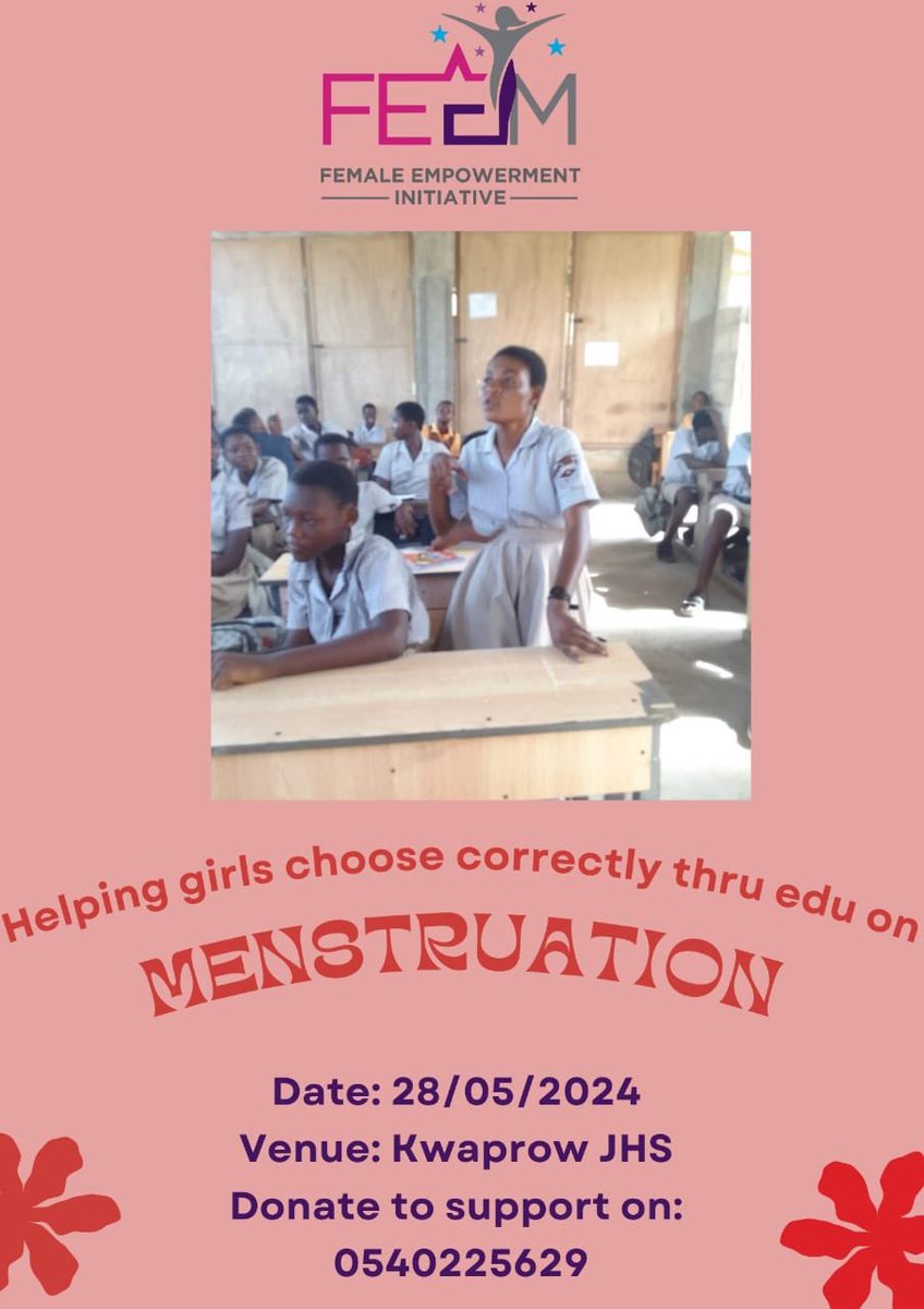 We are soliciting every kind of support to let this happen. Please join us. #feeminitiative #menstrualhygiene