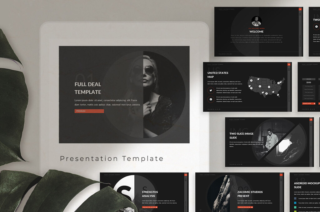 Full Deal #GoogleSlides #Template By: Zacomic Studios designeour.myportfolio.com/full-deal-goog…