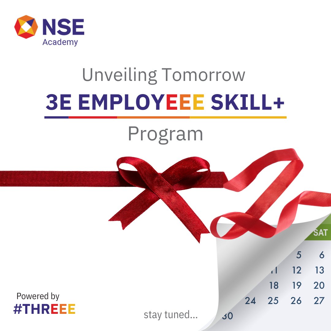 Celebrating the anticipation!
Tomorrow marks the unveiling of our newest initiative: the 3E EMPLOYEEESKILL+ Programs.

Stay tuned for the big reveal powered by #THREEE. Exciting times ahead!

#employeeeSkill+ #employeetraining #threee #NSEAcademy