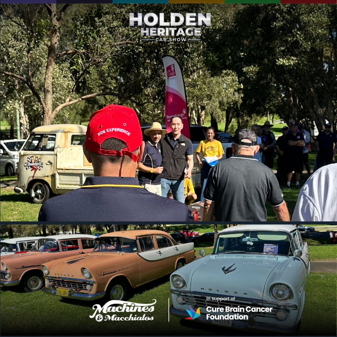 Thank you to Machines & Macchiatos for their enduring support of @braincancer_AU as well as to all the volunteers, staff, and sponsors who made today's Holden Heritage Car Show a tremendous success! Together, we're making a difference in the fight against brain cancer.