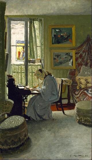 Felix Vallotton - Woman writing in an Interior 1904