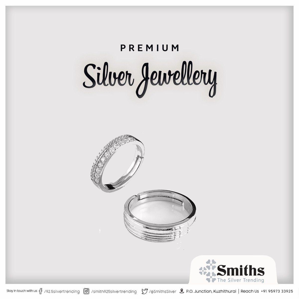 Smiths®

Smiths® | ThesSilverTrending™ | #PremiumSilverJewellery | #SilverJewellery | #kuzhithurai | #marthandam | #kanyakumari | #கன்னியாகுமரி | #sterlingsilver | #viral | #puresilver | #silver | #puresilverjewelry | #925silver | #dailywear | #everydaywear | #designerjewelry