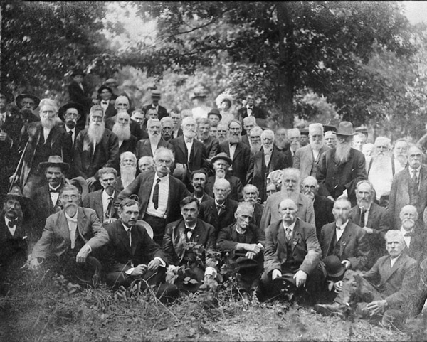 The 1908 Reunion of Confederate Veterans in Scottsville drew about 128 soldiers from the Virginia counties of Albemarle, Buckingham, Fluvanna, and Nelson.  Present were 43 officers and members of the Henry Gantt Camp of Scottsville.  Many old Southern songs were sung, and