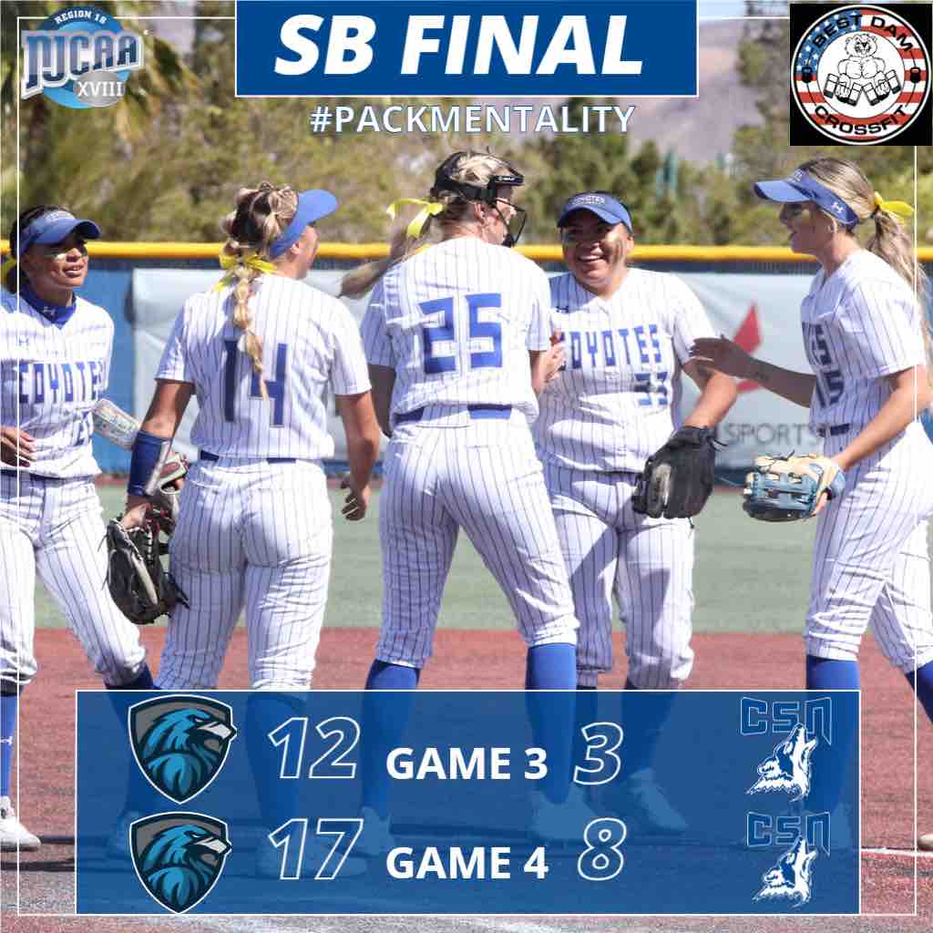 CSN (13-33 overall, 8-26 SWAC) drops games 3 & 4 of its weekend series versus USU-E. Sierra McLean (1R, 2H, 3RBI) Mayelli Elicerio (2H, 2RBI) & Miranda Garcia (1R, 2H, 1RBI) led the offense. Next up, a road series in Taylorsville vs. the Bruins on 5/2 & 5/3.
🐺🥎 #PackMentality