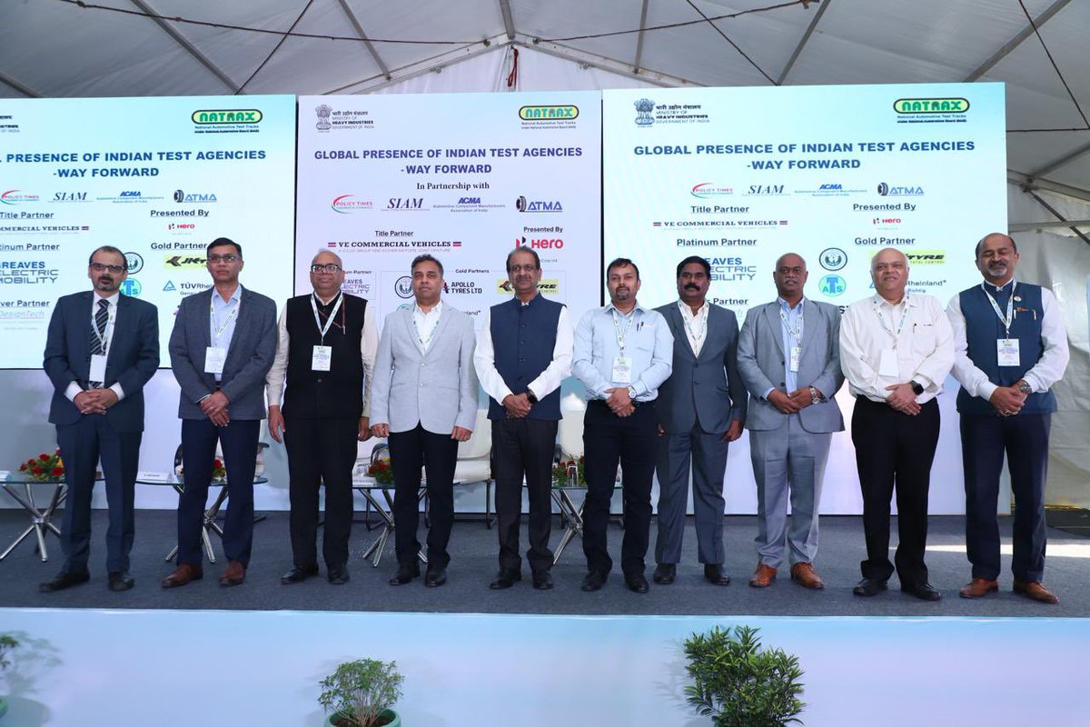 NATRAX, under MHI, hosted a Conference on “Global Presence of Indian Test Agencies - Way Forward” in Pithampur, MP. The Conference was graced by @DrHanifQ, Additional Secretary, MHI, Shri Sudhendu Jyoti Sinha from Niti Aayog, and leaders from Industries,Academia,& Tech Companies.