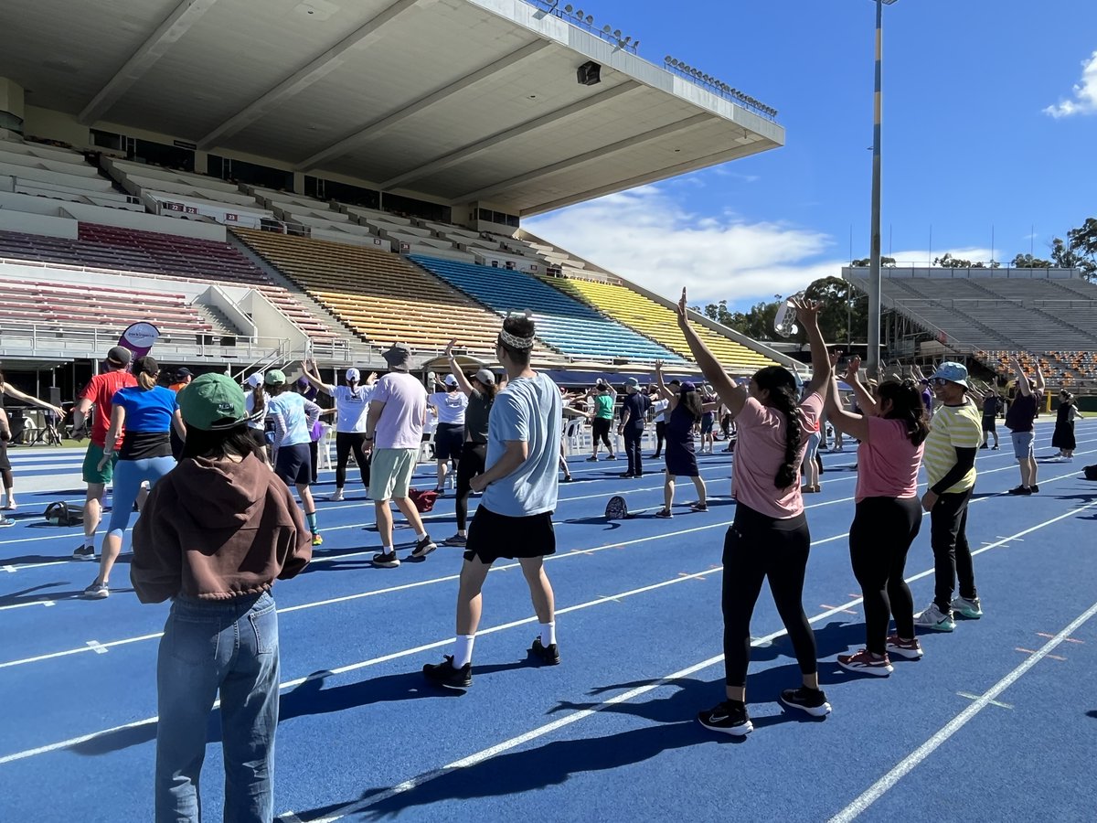 Gordon_NeuroLab's tweet photo. We are at Queensland QSAC for "Laps for Parkinson’s"! https://t.co/rc8UkmOpYX