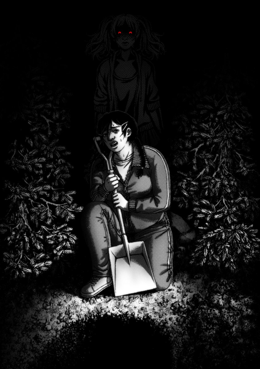 #shiki 
i finally get to post my piece for <a href="/2000sGothicZine/">Our Brutal, Beautiful, Miserable Fantasy Zine</a>!! you know i couldn't pass up an opportunity to draw shiki fanart haha

please go check out everyone else's work!